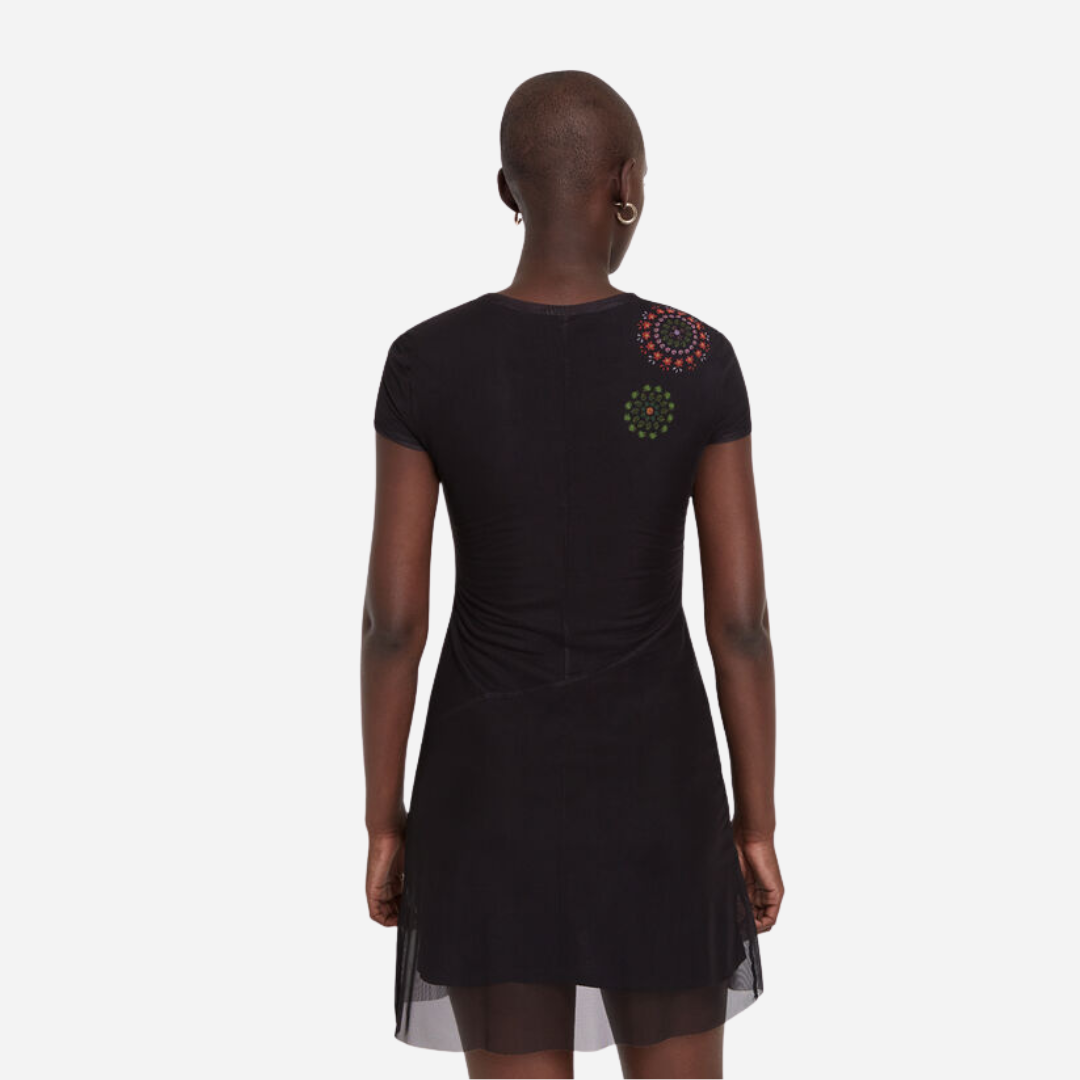 Vestido Dama Desigual Negro