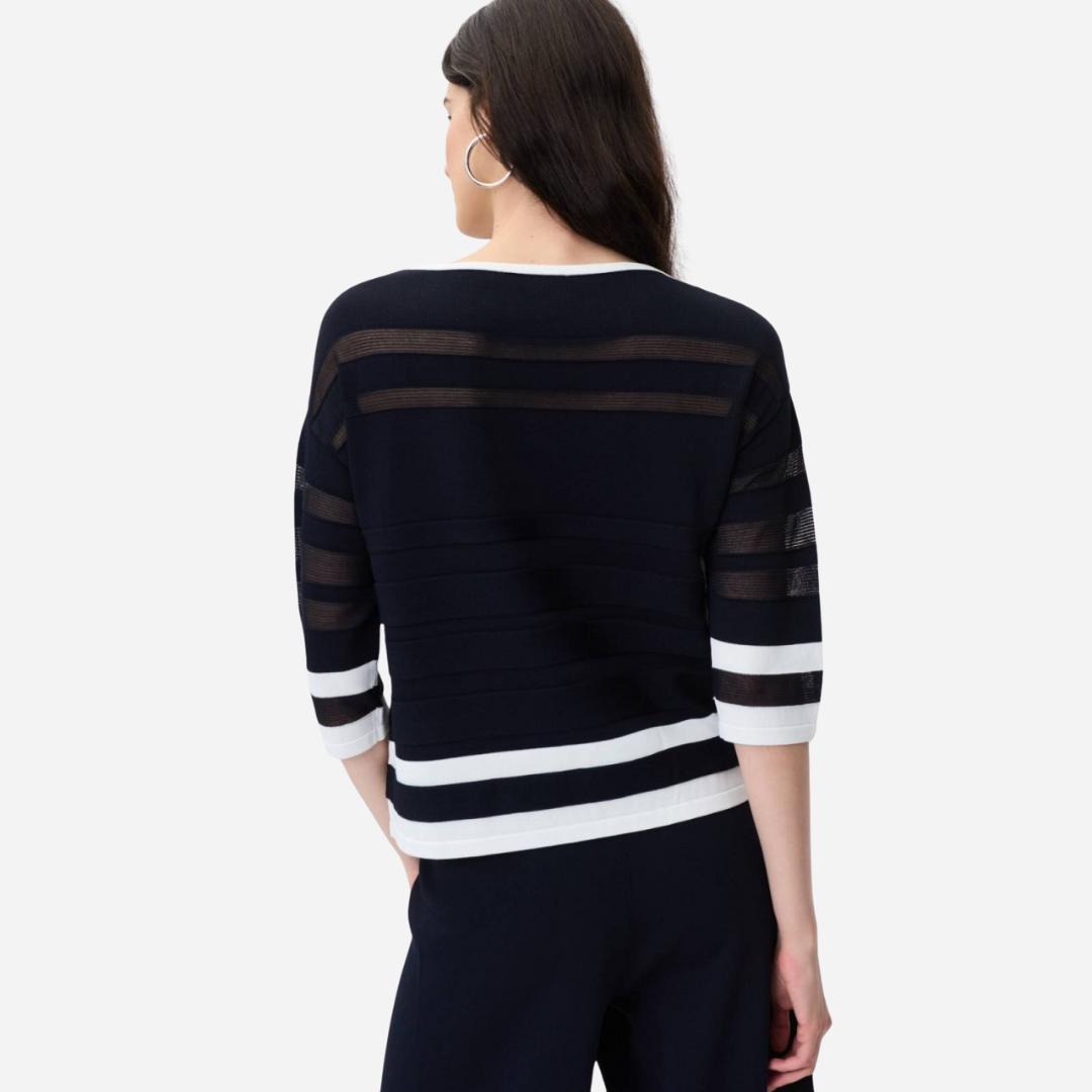 Blusa Dama Joseph Ribkoff Blue Minuit Vanille