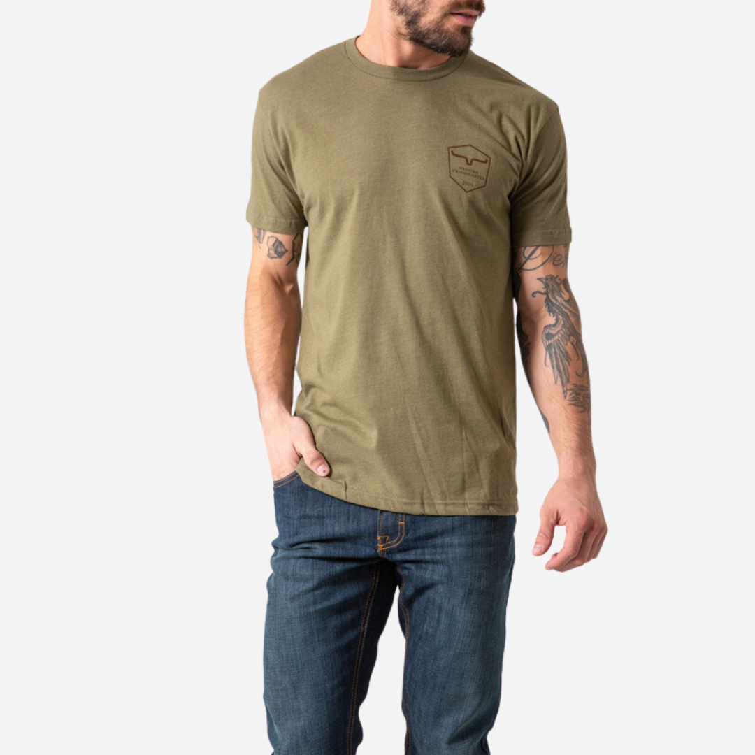 Playera Caballero Kimes Ranch Shielded Trucker Military Green