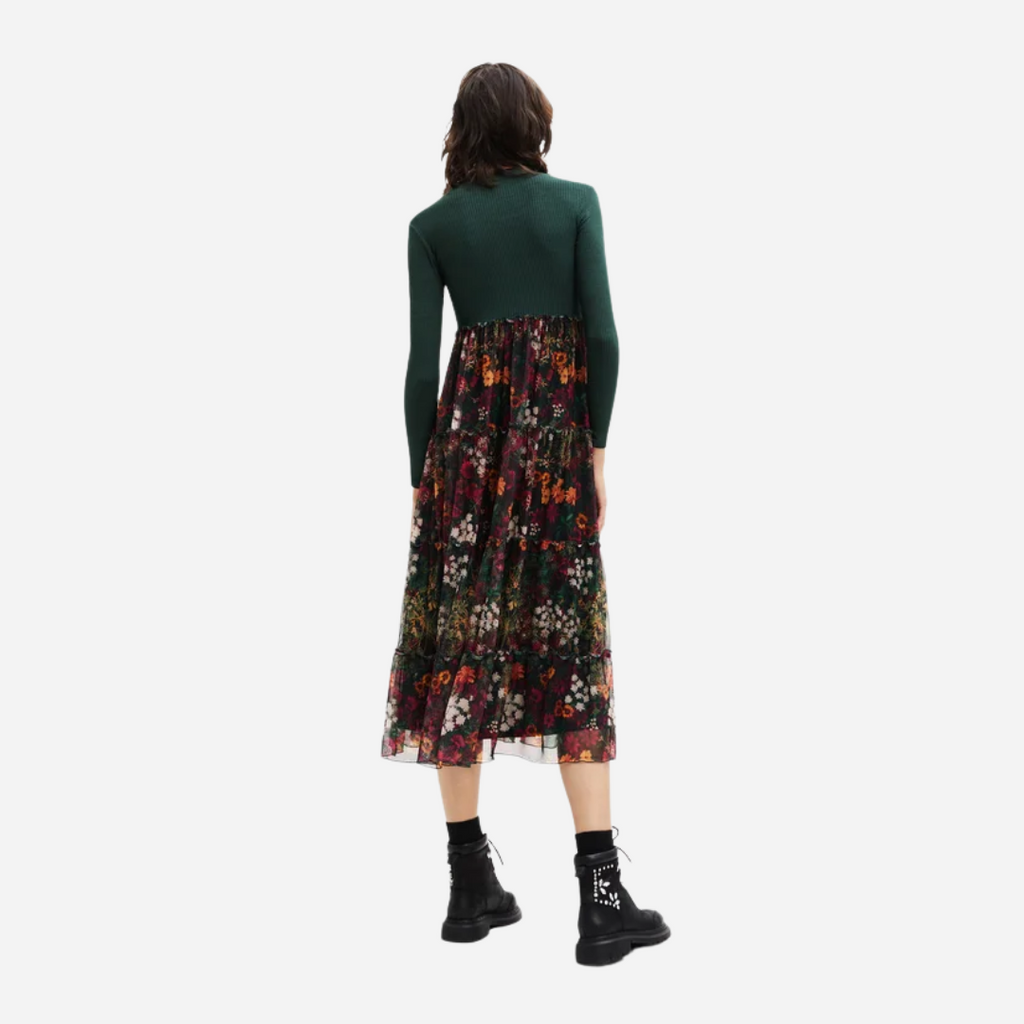 Vestido Dama Desigual Verde