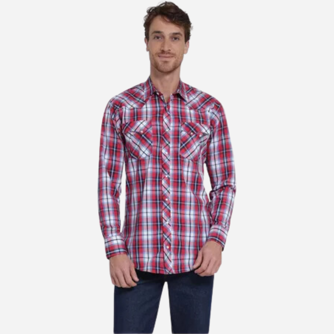 Camisa Caballero Wrangler Rojo