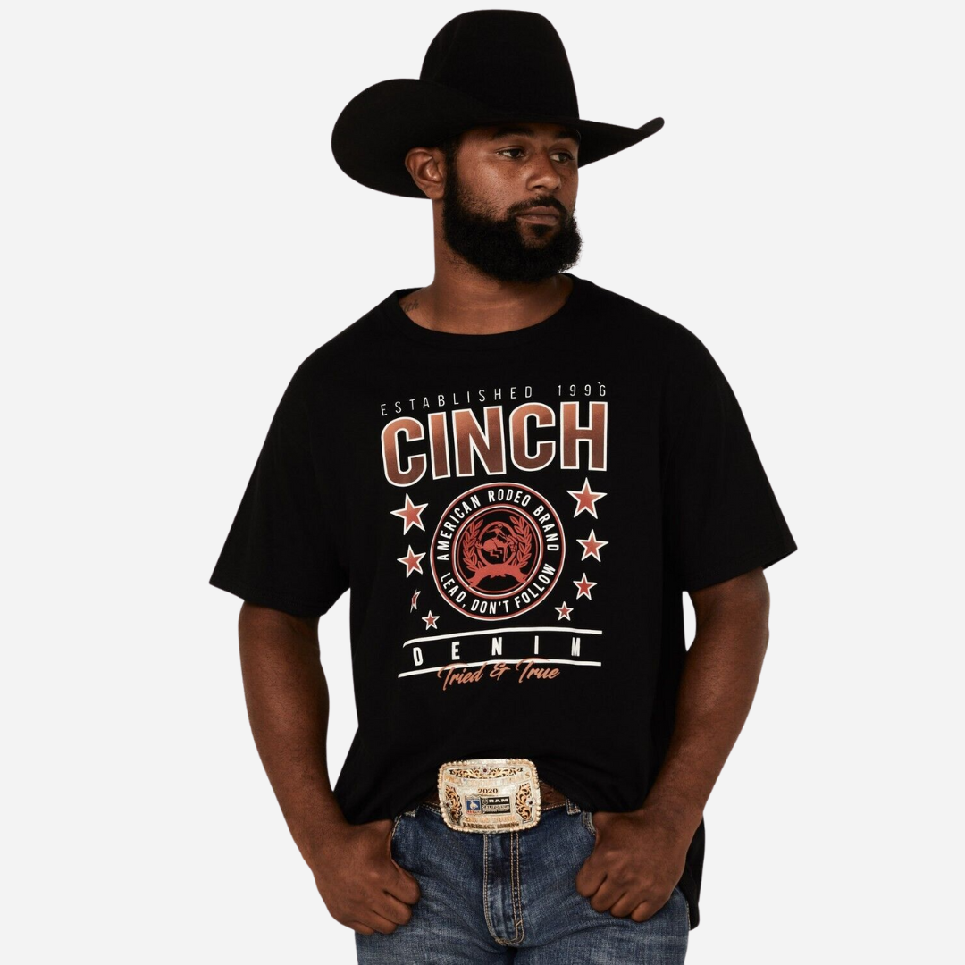 Playera Caballero Cinch Black