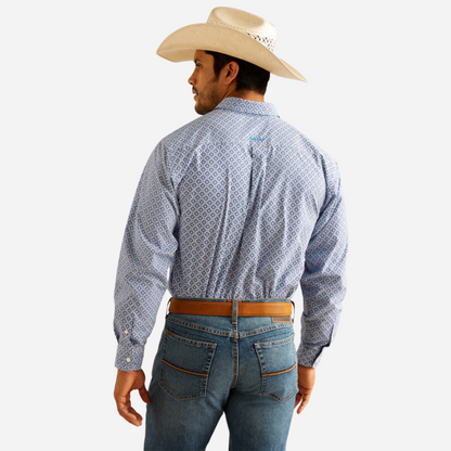 Camisa Caballero Ariat Blue