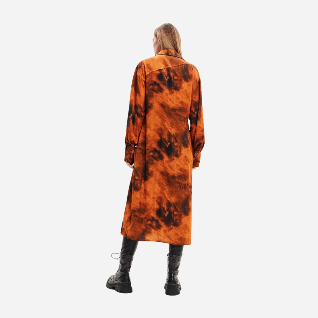 Vestido Dama Desigual Naranja Tierra