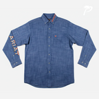 Camisa Caballero Ariat Chambray Blue