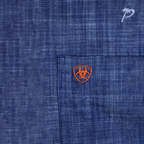 Camisa Caballero Ariat Chambray Blue