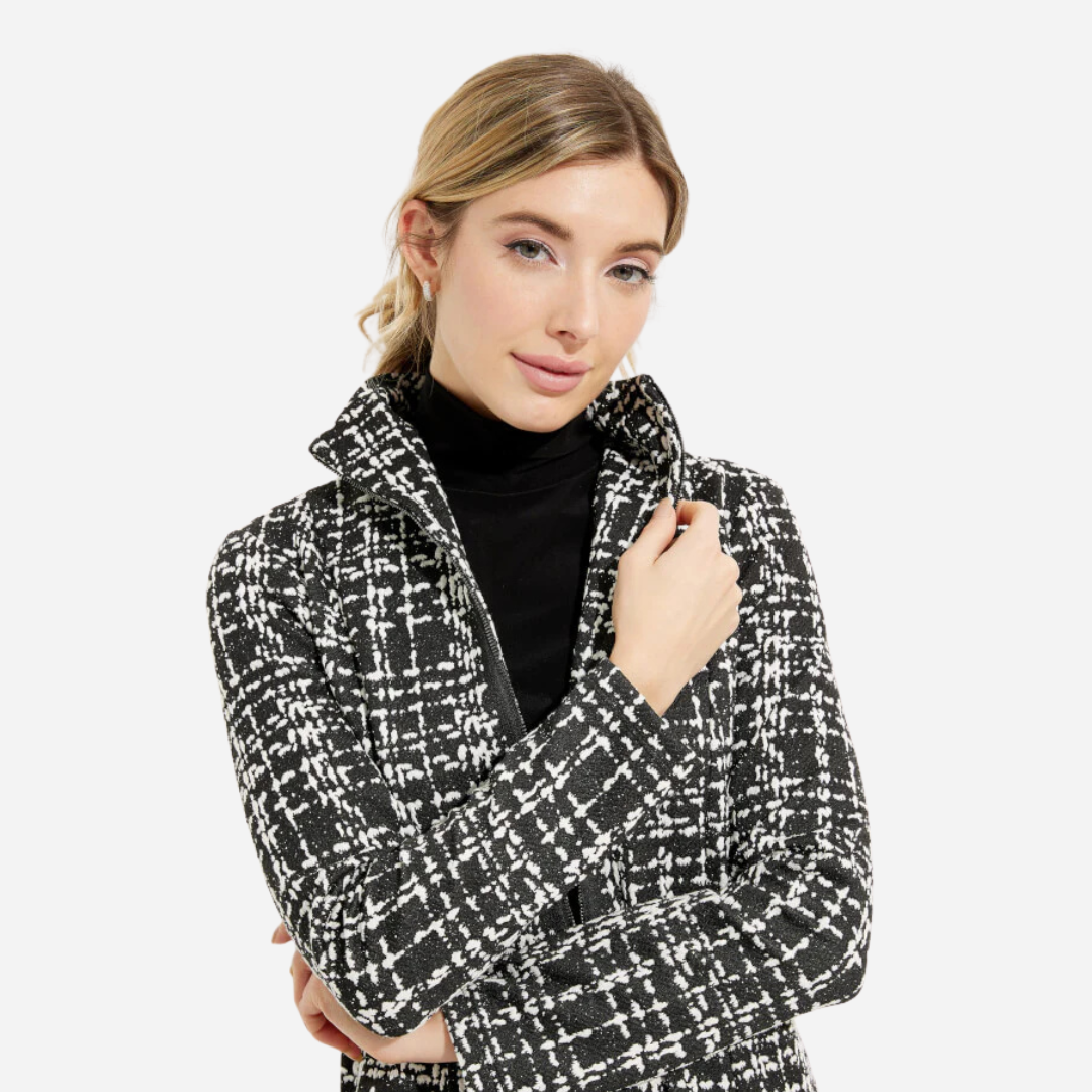 Saco Dama Joseph Ribkoff Black White