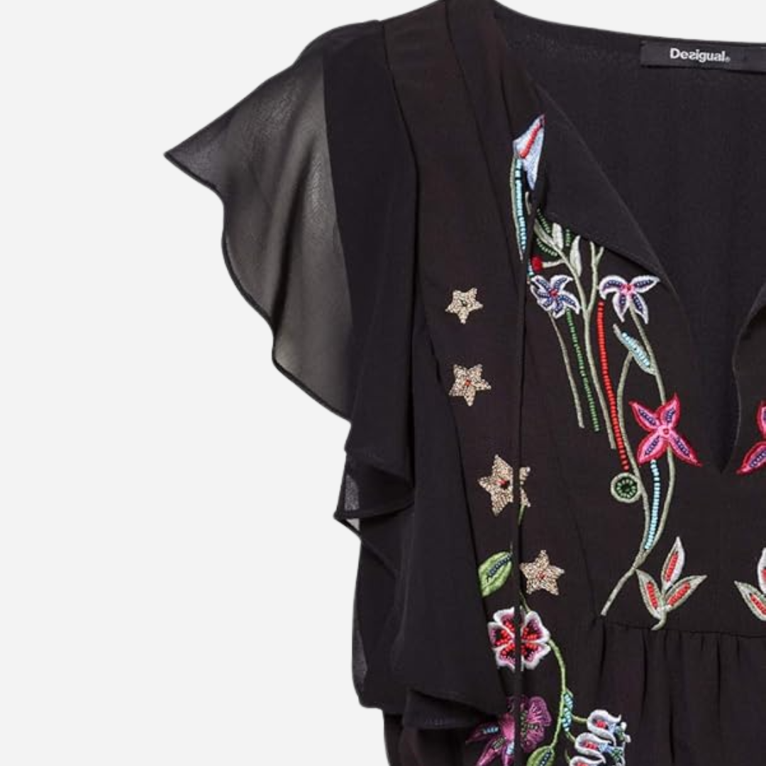 Vestido Dama Desigual Negro