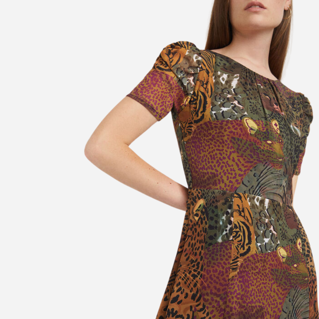 Vestido Dama Desigual Verde