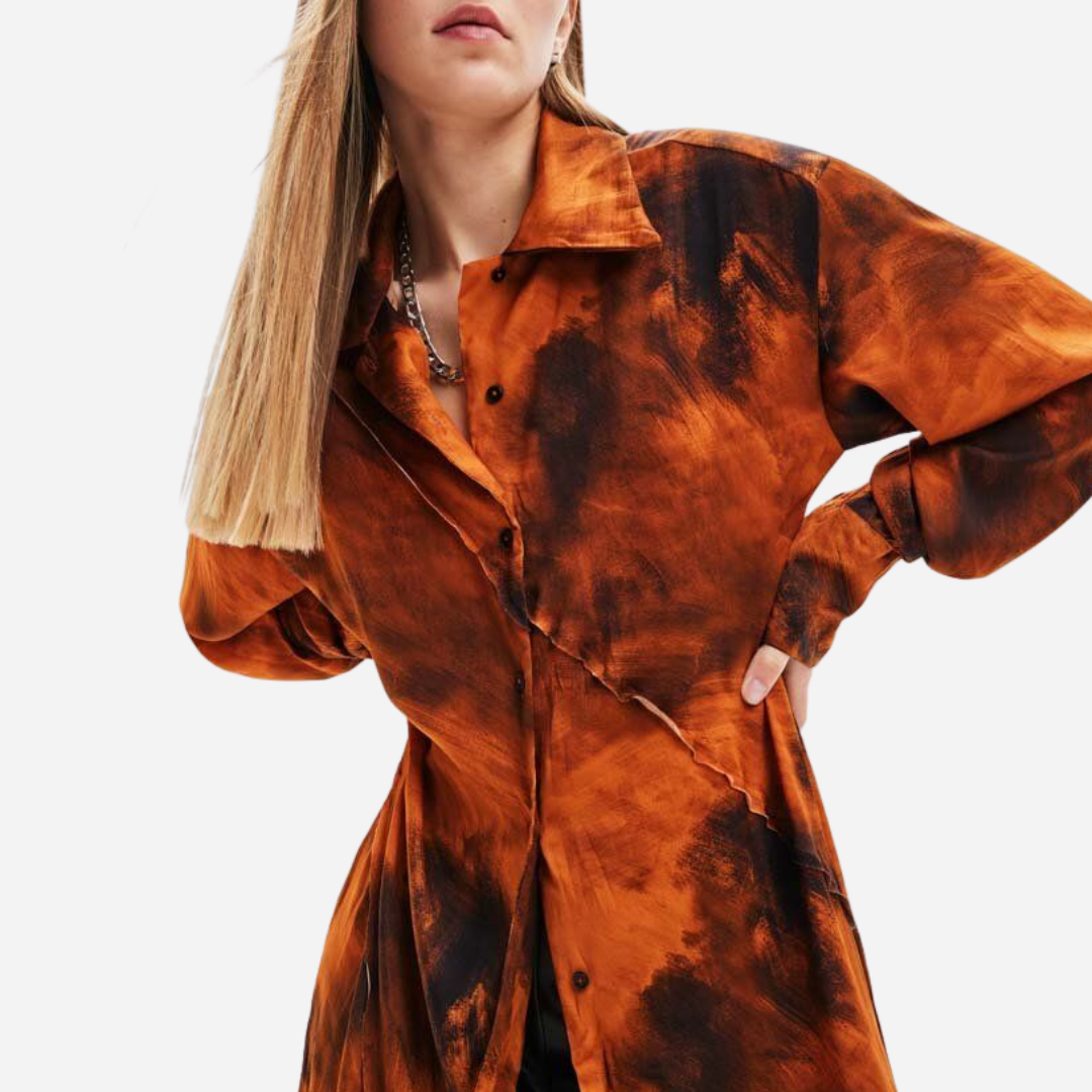 Vestido Dama Desigual Naranja Tierra