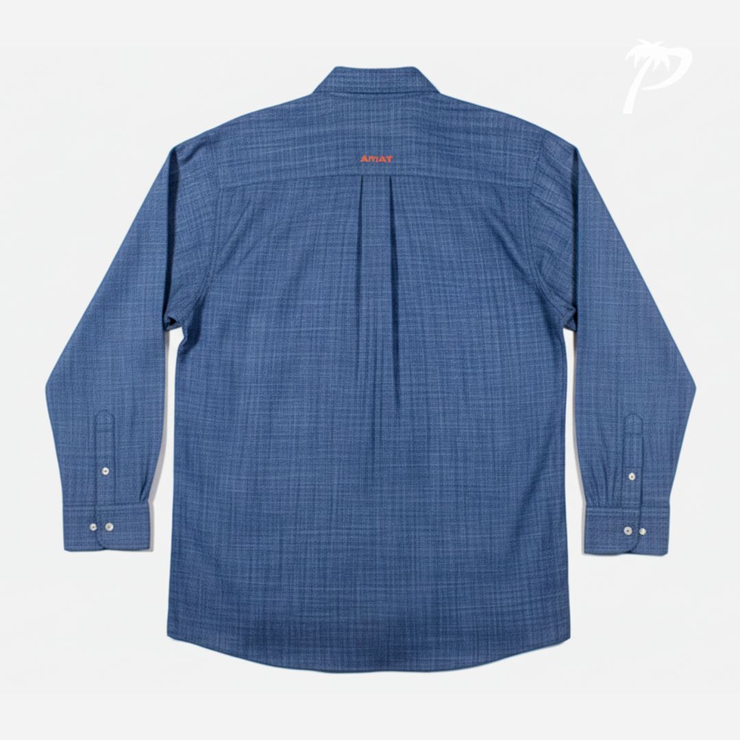 Camisa Caballero Ariat Chambray Blue