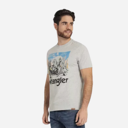 Playera Caballero Wrangler Gris-Claro