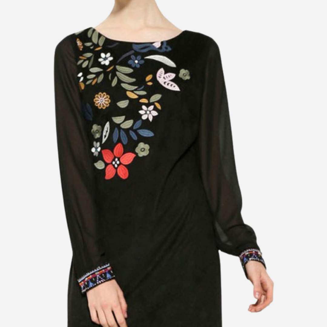 Vestido Dama Desigual Negro