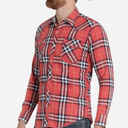 Camisa Caballero Wrangler Rojo