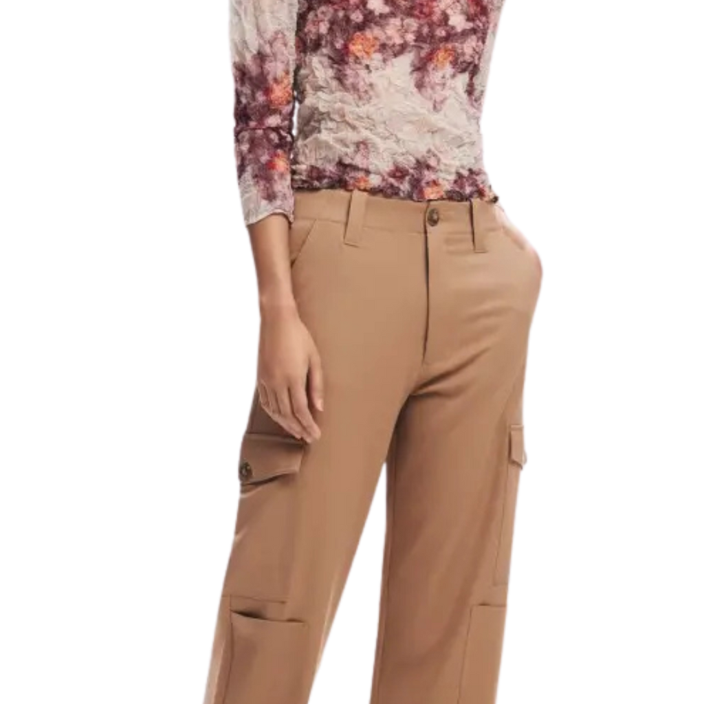 Pantalon Dama Desigual Tostado
