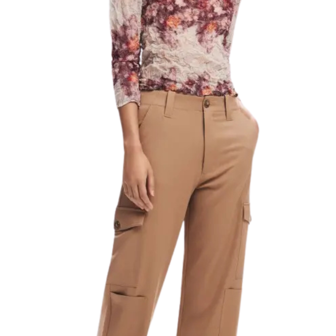 Pantalon Dama Desigual Tostado