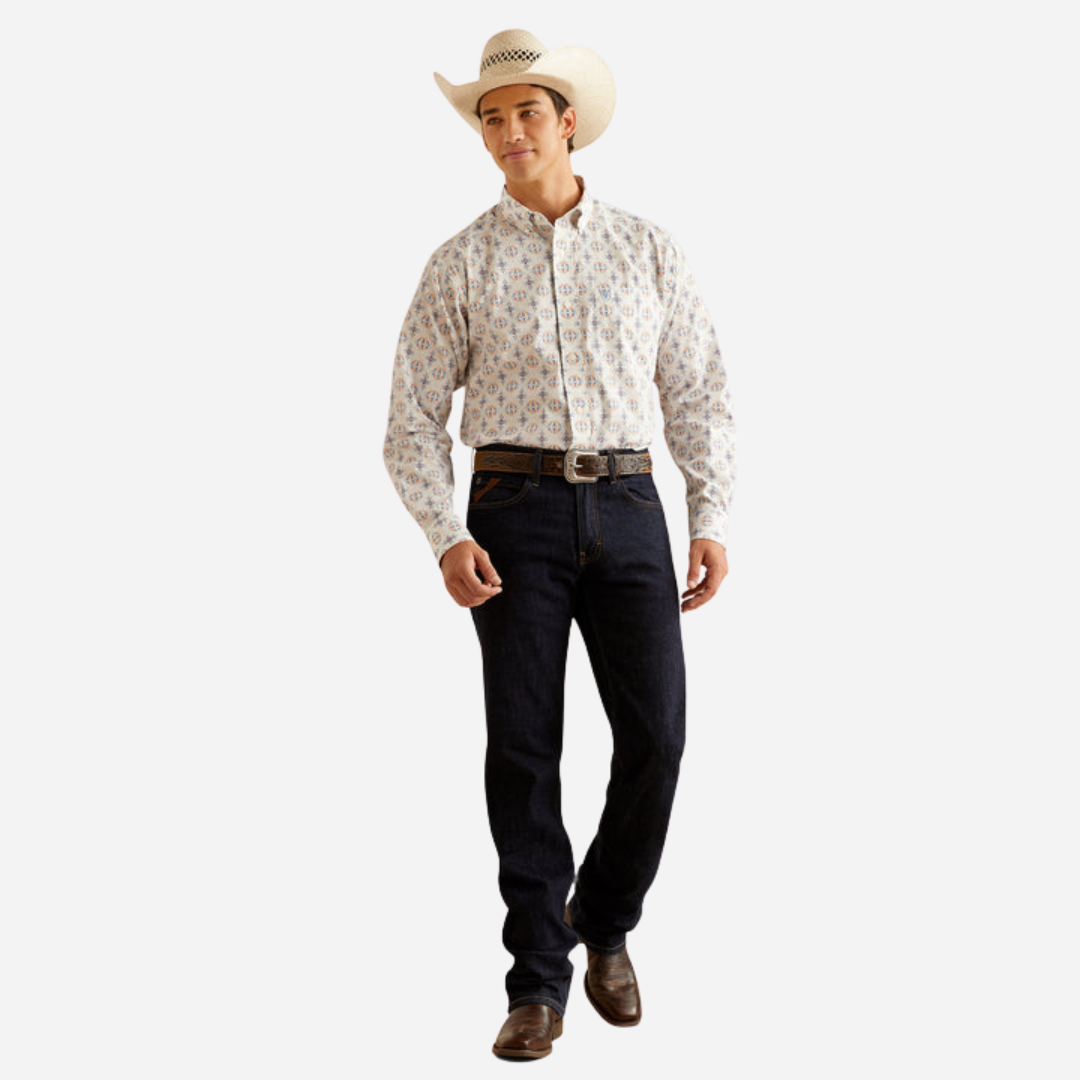 Camisa Caballero Ariat Oatmeal