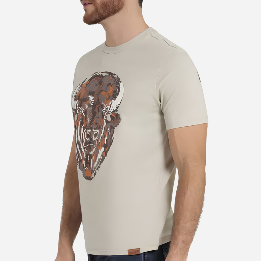 Playera Caballero Wrangler Beige