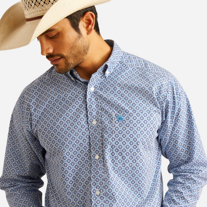 Camisa Caballero Ariat Blue