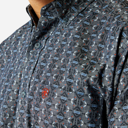 Camisa Caballero Ariat Chambray Blue