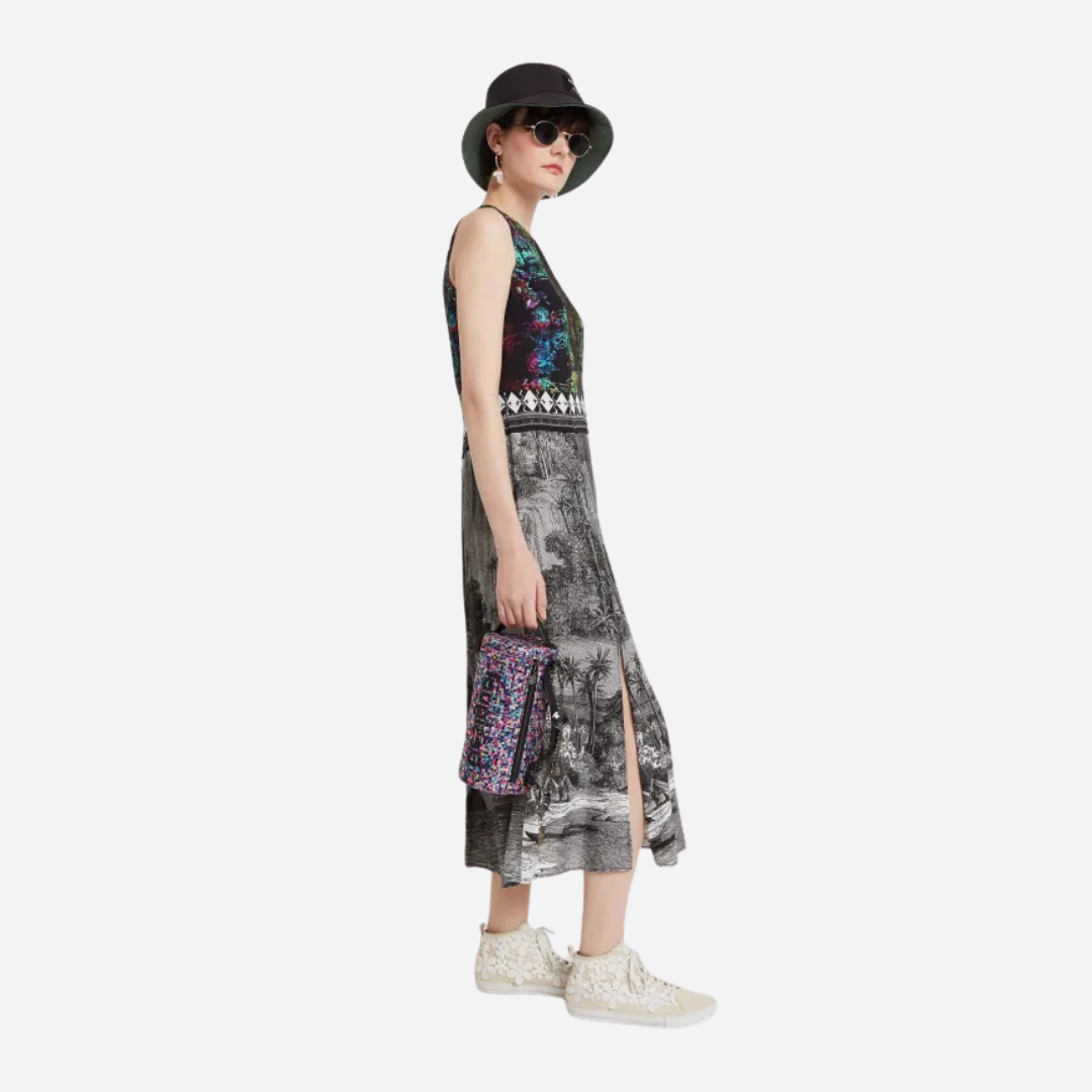 Vestido Dama Desigual Negro