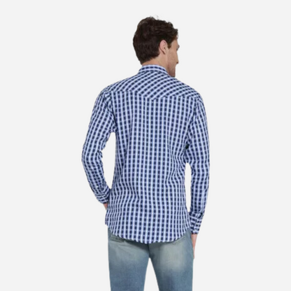 Camisa Caballero Wrangler Azul