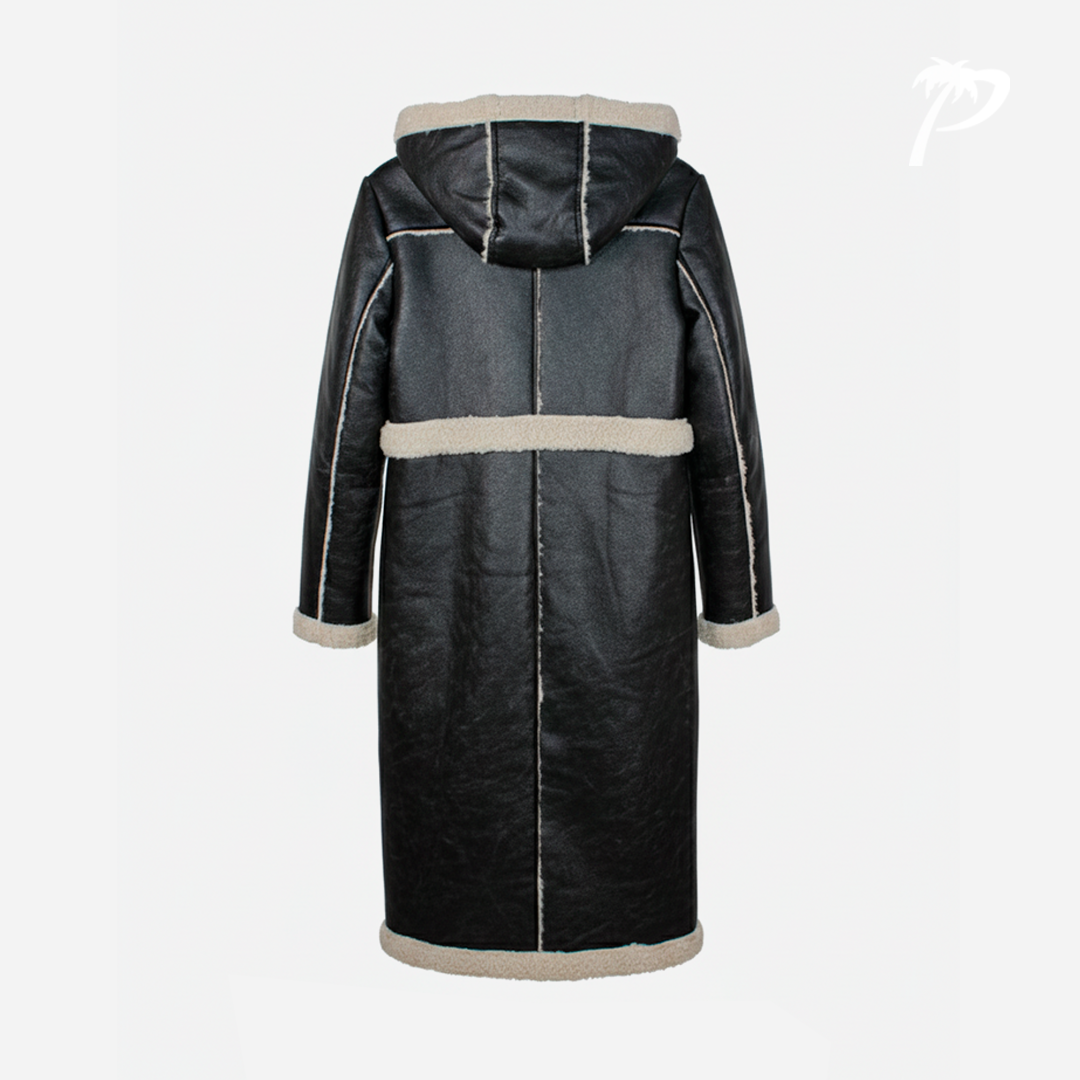 Abrigo de Dama B.Coature Black-Cream