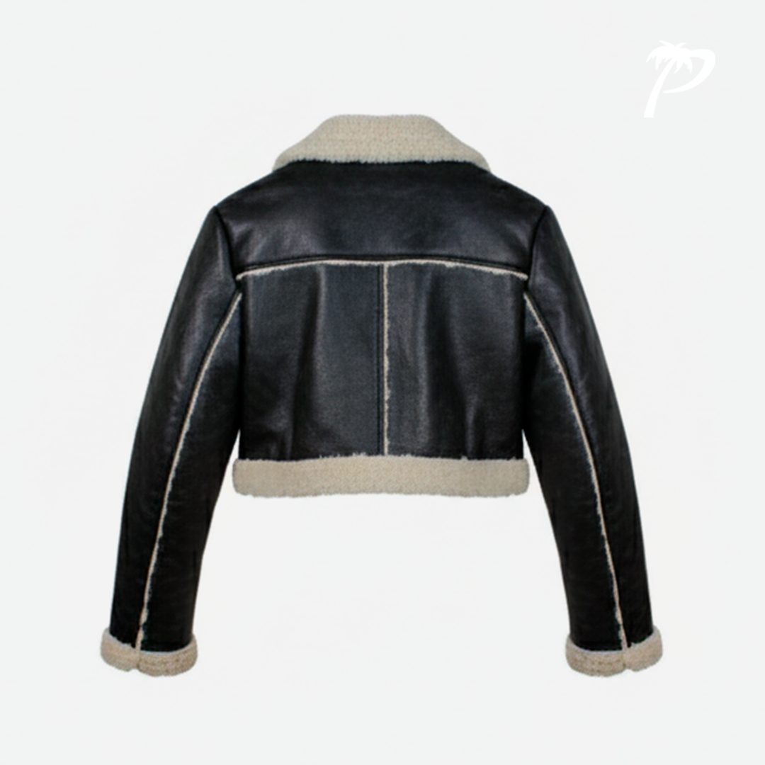 Abrigo de Dama B.Coature Black-Cream