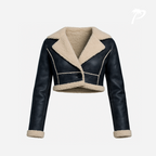 Abrigo de Dama B.Coature Black-Cream