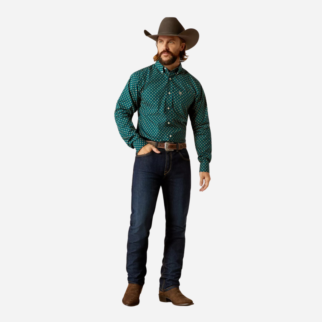 Camisa Caballero Ariat Deep Teal