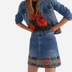 Falda Dama Desigual Azul