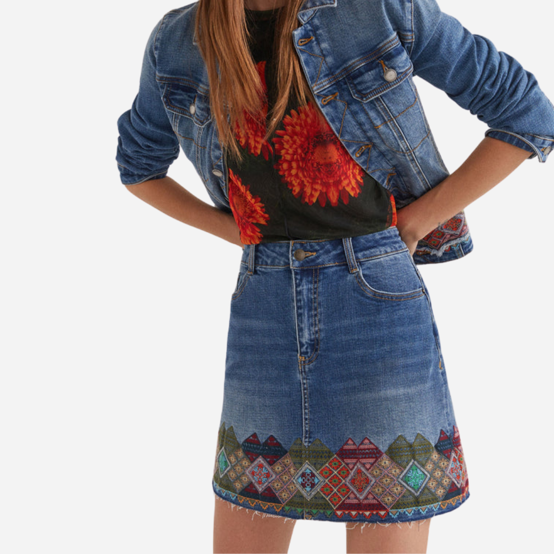 Falda Dama Desigual Azul