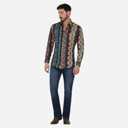 Camisa Caballero Wrangler Verde