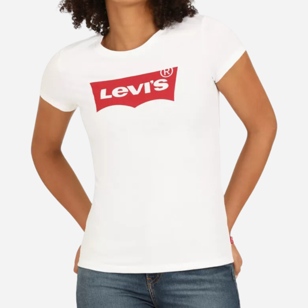 Playera Dama Levis Batwing-White