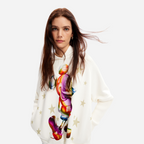 Sudadera Dama Desigual Crudo