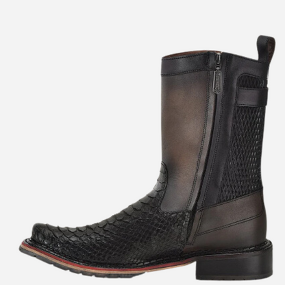 Bota Caballero Cuadra Piton Negro