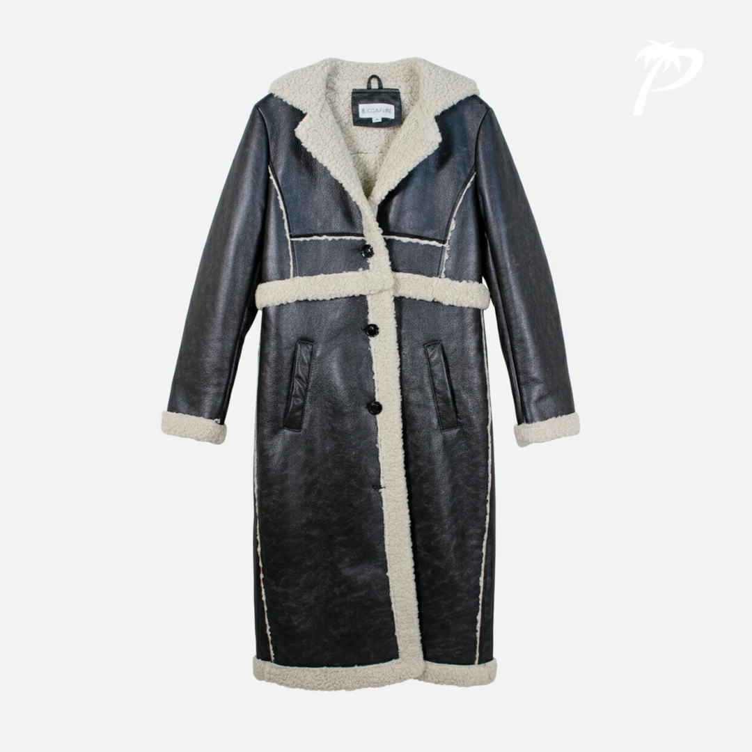 Abrigo de Dama B.Coature Black-Cream