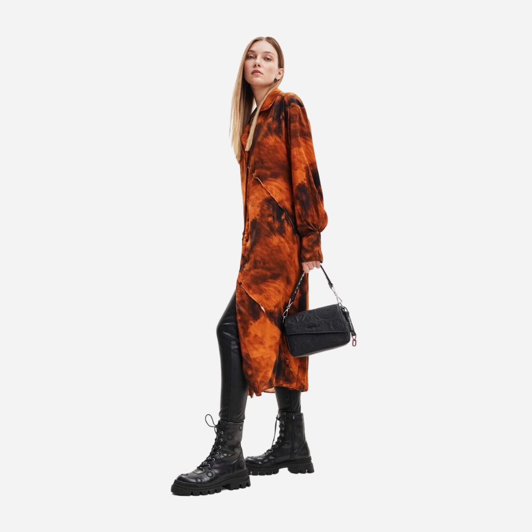 Vestido Dama Desigual Naranja Tierra