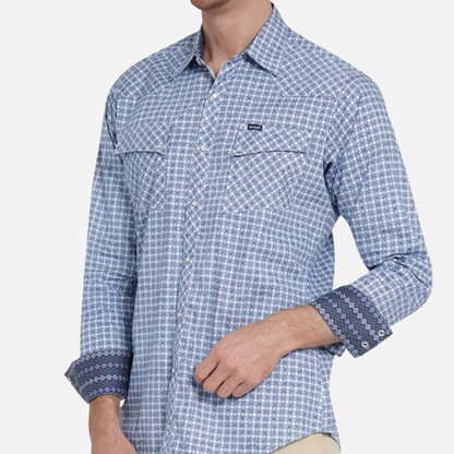 Camisa Caballero Wrangler Azul