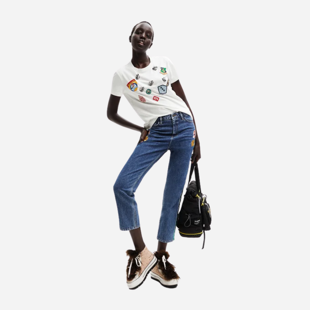 Pantalon Dama Desigual Azul