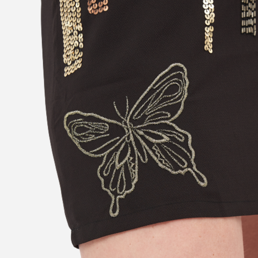 Vestido Dama Desigual Negro