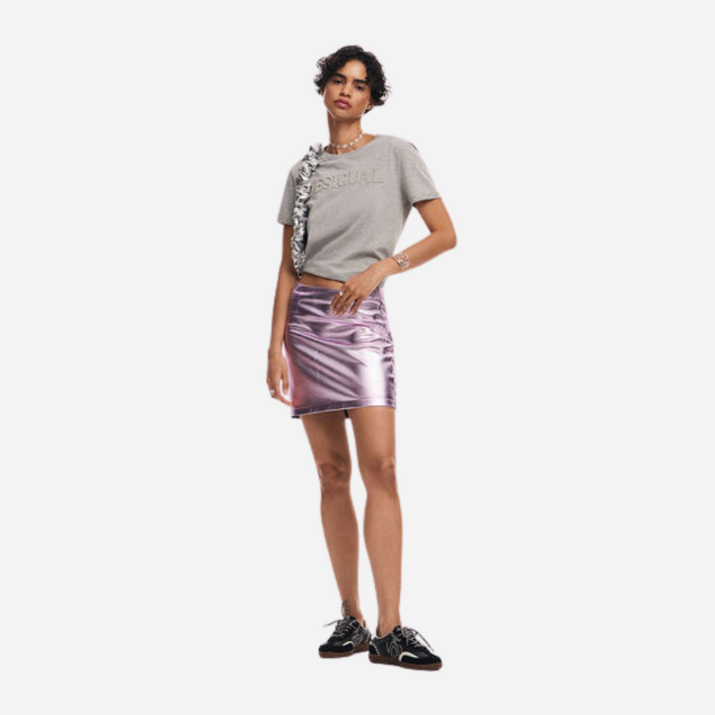 Falda Dama Desigual Rosa Palido