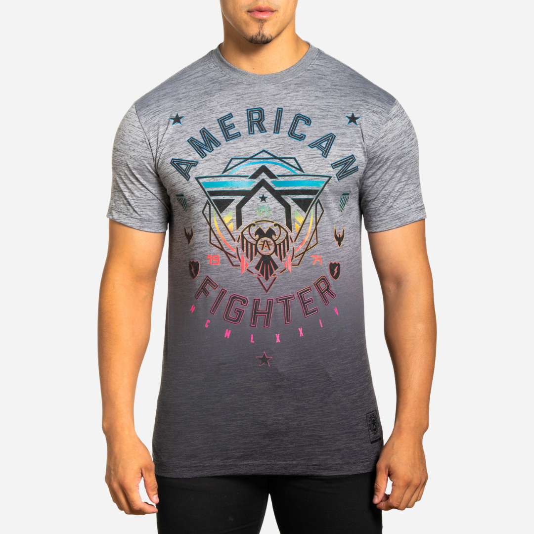 Playera Caballero American Fighter Heather Grey