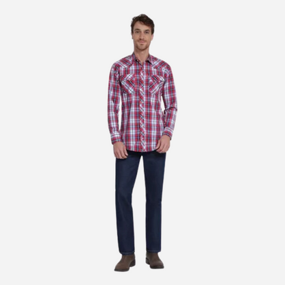 Camisa Caballero Wrangler Rojo