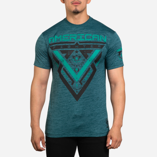 Playera Caballero American Fighter Deep Teal