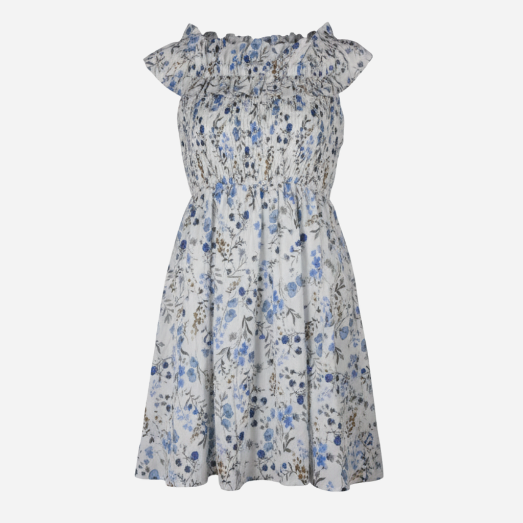 Vestido de Dama Emory-Park White-Blue-Multi