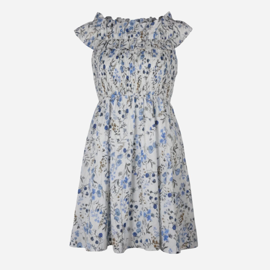 Vestido de Dama Emory-Park White-Blue-Multi