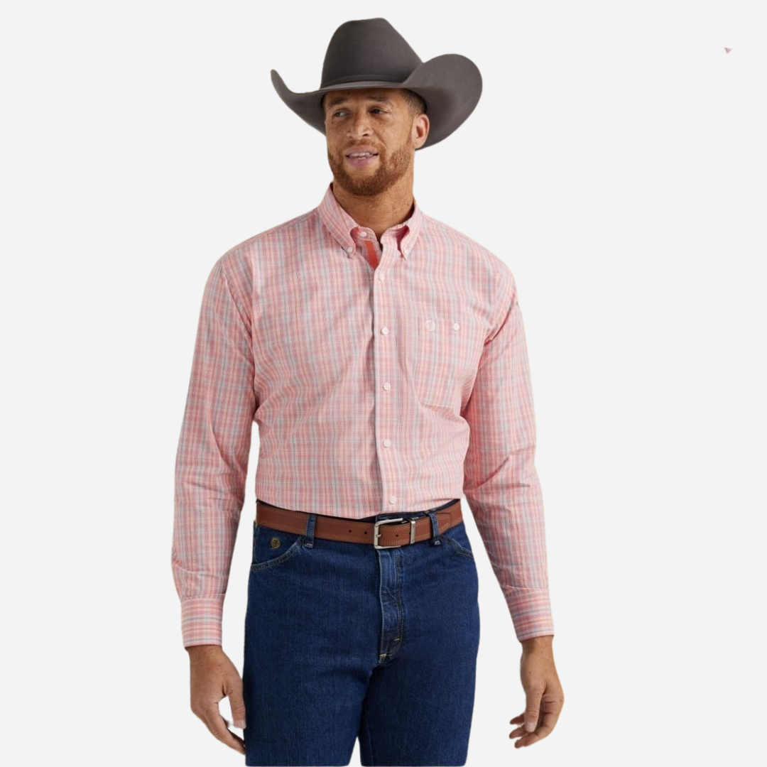 Camisa Caballero Wrangler George Strait Naranja