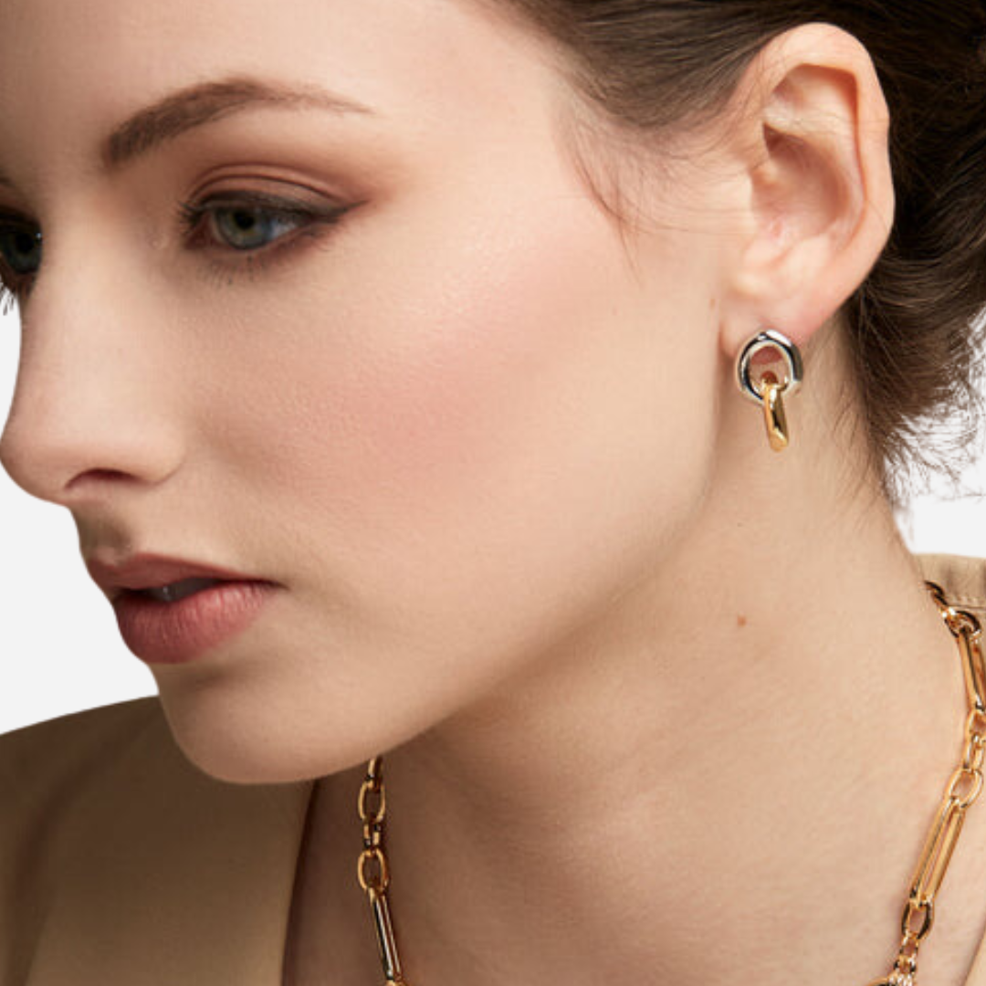 Aretes Dama RHO Gold-Rhodium